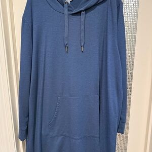 Natural Reflections Navy Hooded Dress